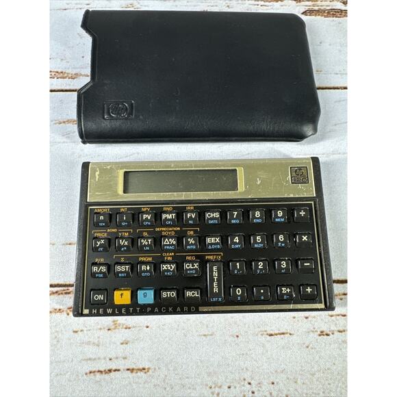 Hewlett Packard HP 12C Financial Calculator with Soft Case Vintage - Picture 2 of 3